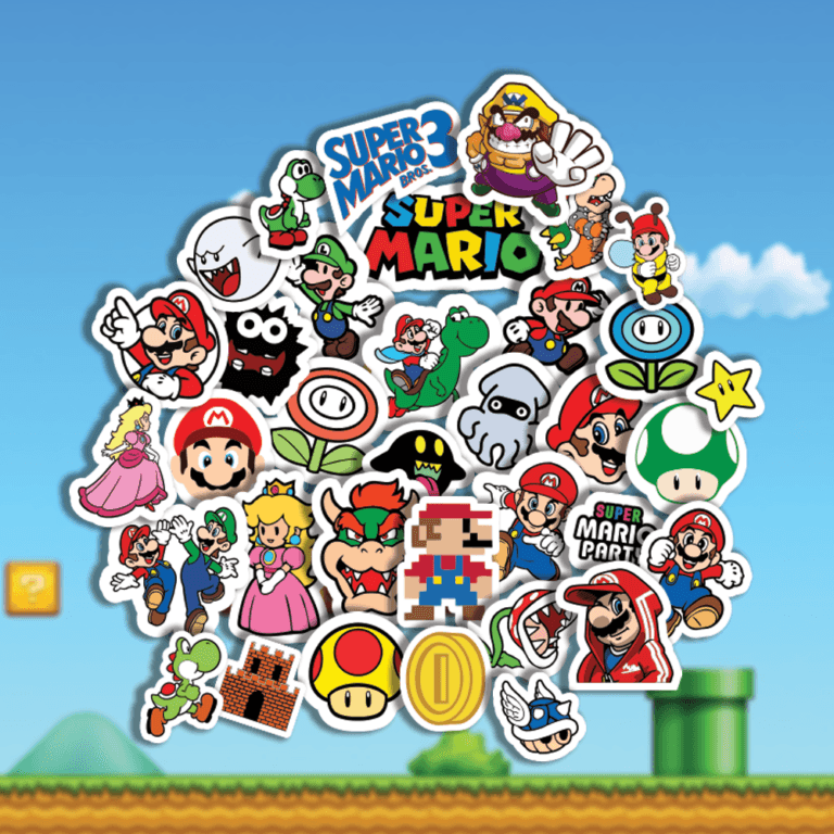 Super Mario Sticker Pack 100 Pcs