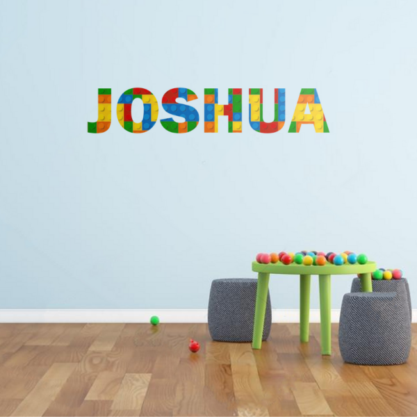 Personalised Vinyl Lego Wall Decal Sticker