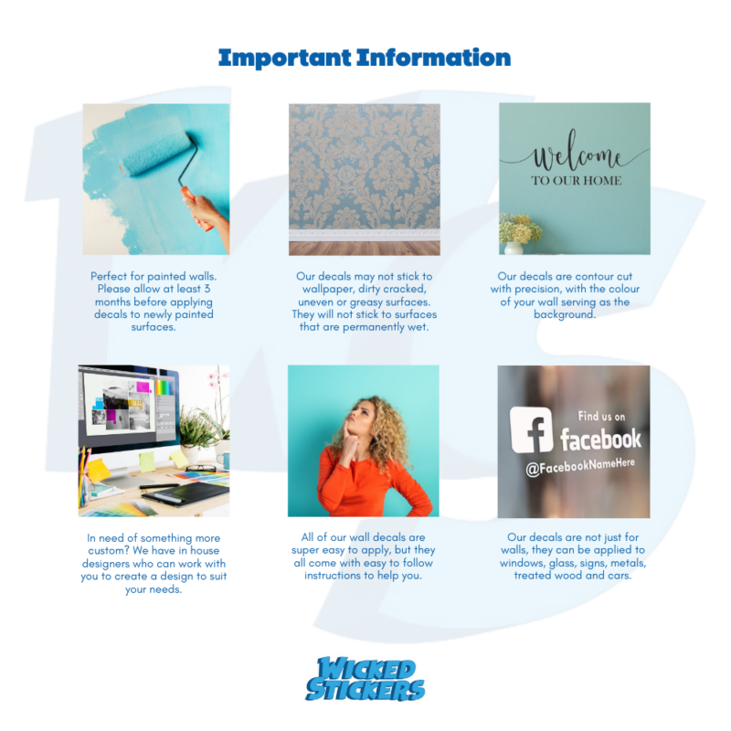 Wicked Stickers Important Information Wall Decals