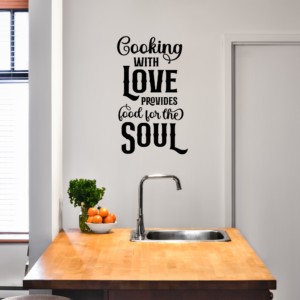 Cooking With Love Vinyl Decal Wall Sticker