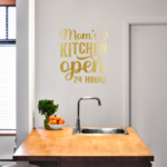 Moms Kitchen Open 24 Hours Vinyl Kitchen Decal Wall Sticker