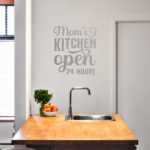 Moms Kitchen Open 24 Hours Vinyl Kitchen Decal Wall Sticker