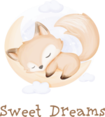 Vinyl Sleeping Fox Wall Decal Sticker