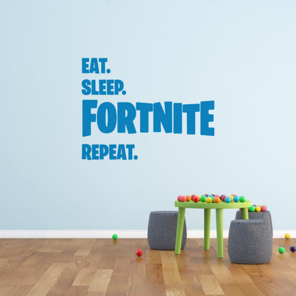 Eat Sleep Fortnite Repeat Vinyl Wall Decal Sticker
