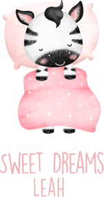 Personalised Vinyl Baby Zebra Wall Decal Sticker