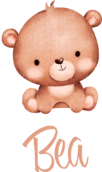 Personalised Vinyl Baby Bear Wall Decal Sticker