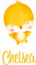 Personalised Vinyl Baby Chick Wall Decal Sticker