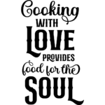 Cooking With Love Vinyl Decal Wall Sticker