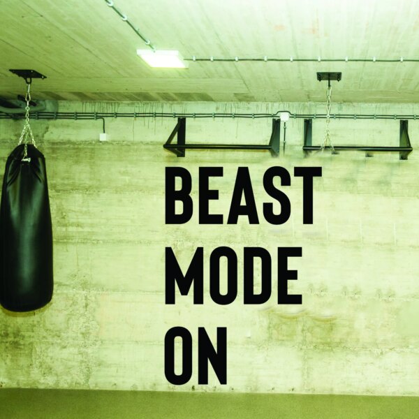 Beast Mode On Gym Vinyl Decal Wall Sticker