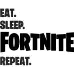 Eat Sleep Fortnite Repeat Vinyl Wall Decal Sticker