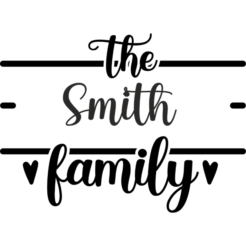 Family Name Vinyl Decal Wall Sticker