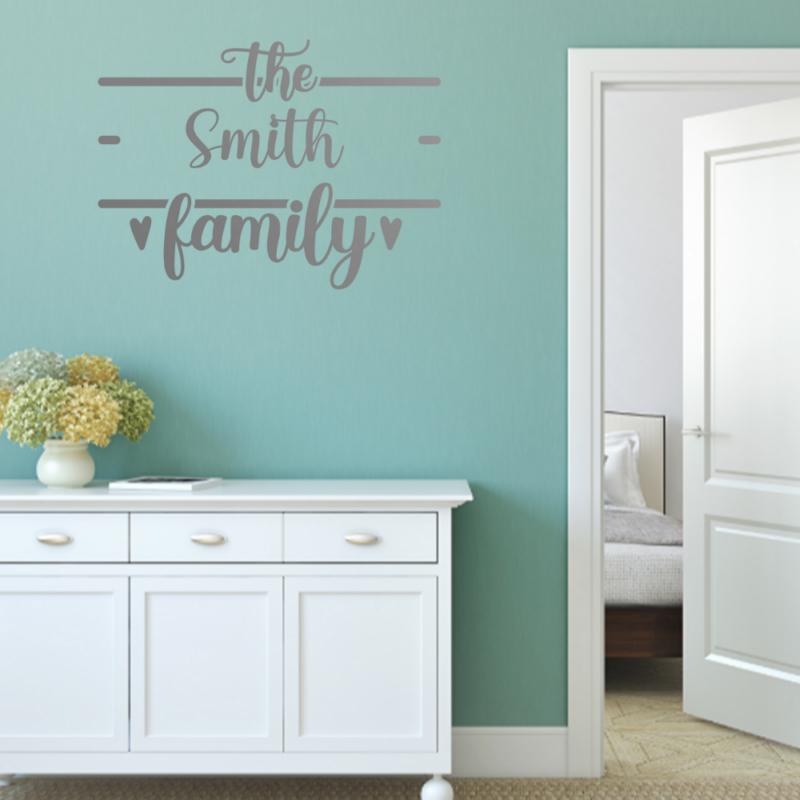 Family Name Vinyl Decal Wall Sticker