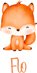 Personalised Vinyl Baby Fox Wall Decal Sticker