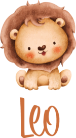 Personalised Vinyl Baby Lion Wall Decal Sticker