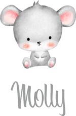 Personalised Vinyl Baby Mouse Wall Decal Sticker