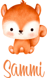 Personalised Vinyl Baby Squirrel Wall Decal Sticker