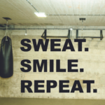 Sweat Smile Repeat Gym Wall Decal Sticker