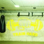 Train Hard Gym Vinyl Decal Wall Sticker