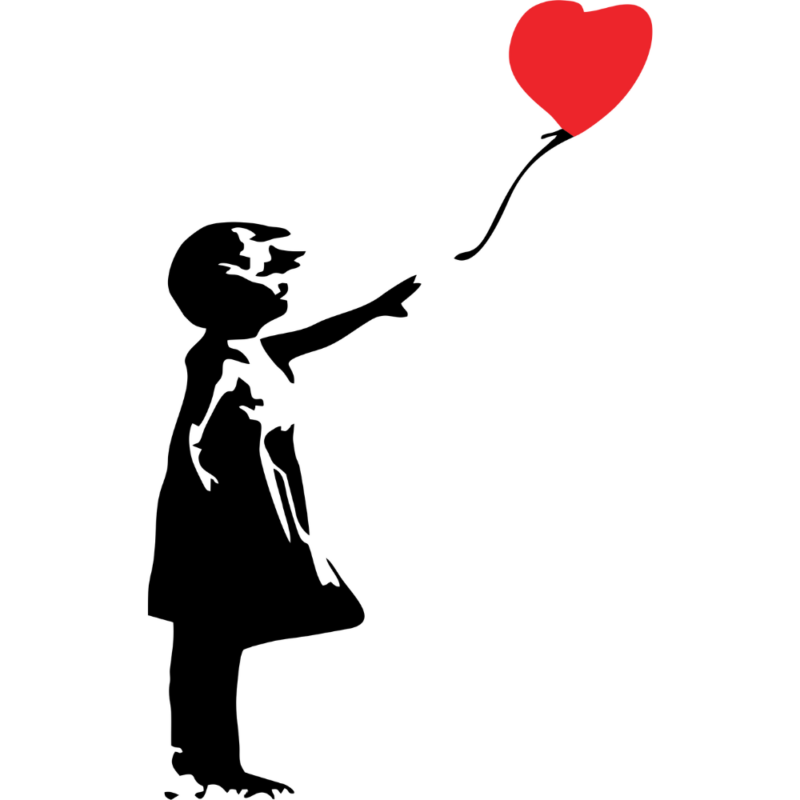 Home Wall Decals Banksy Girl with Balloon