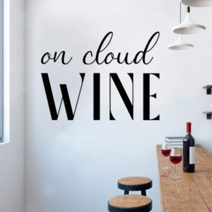 on cloud wine Restaurant Cafe Bar Wall Decal