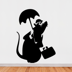 Banksy Drowned Rat Wall Decal
