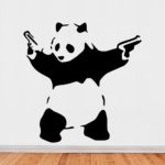 Home Wall Decals Banksy Panda with Guns