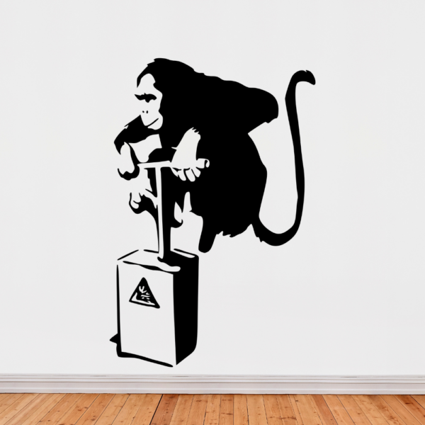 Banksy Monkey Bomb Wall Decal