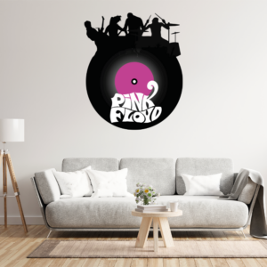 Pink Floyd Silhouette Record Decal Wall Sticker