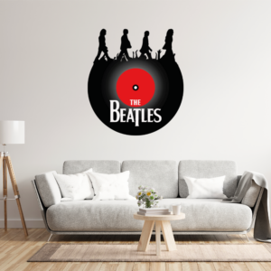 Beatles Silhouette Record Decal Wall Sticker