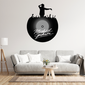 Michael Jackson Silhouette Record Decal Wall Sticker