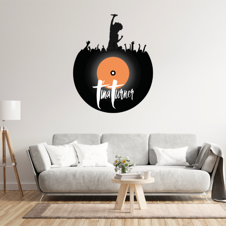 Tina Turner Silhouette Record Decal Wall Sticker