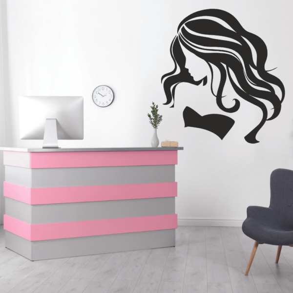 Woman With Hair Salon Wall Decal