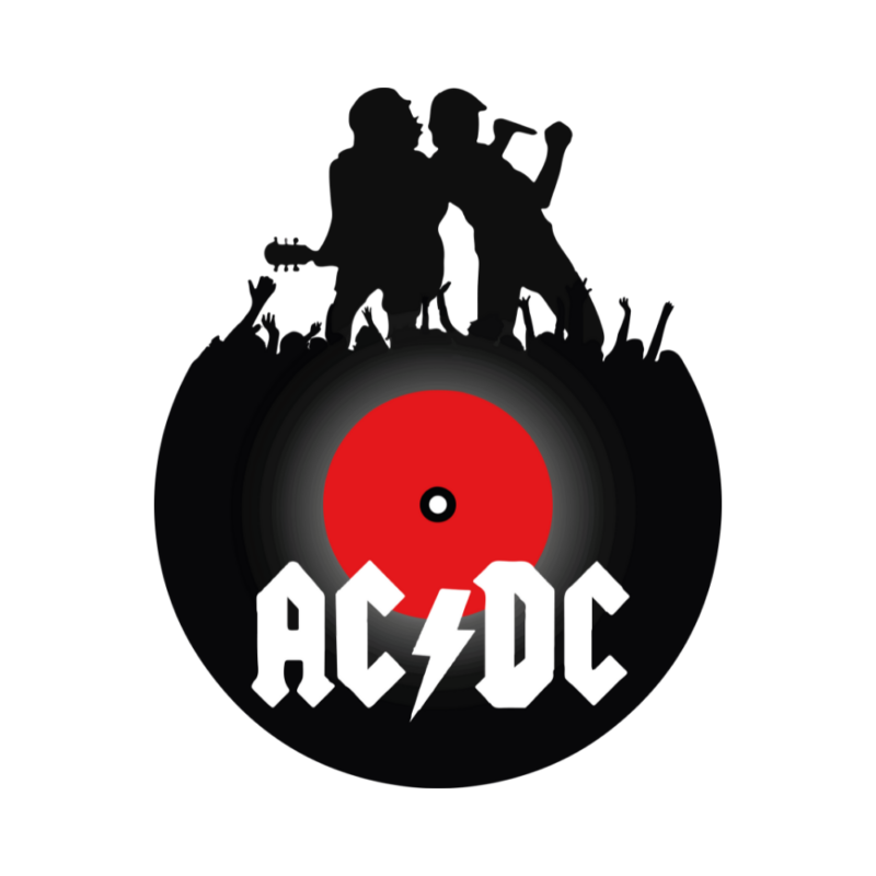 ACDC Silhouette Record Decal Wall Sticker