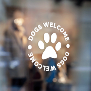 Dogs Welcome Wall Decal Window Sticker