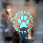 Dogs Welcome Wall Decal Window Sticker