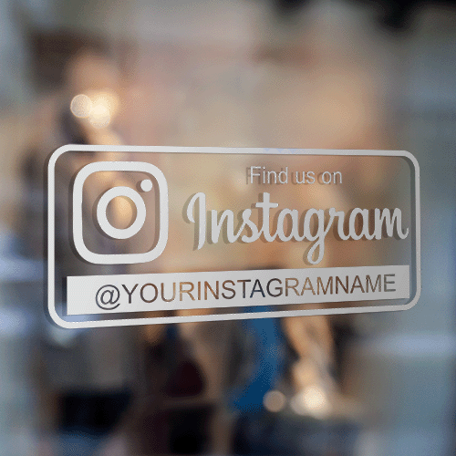 Find Us On Instagram Wall Decal Window Sticker (D2)