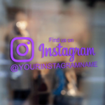 Find Us On Instagram Wall Decal (D3)