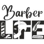 Barber Shop Clippers Shaves Haircuts Business Salon Wall Decal