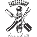 Barber Shop Barber Pole Razor Scissors Business Salon Wall Decal