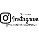 Find Us On Instagram Wall Decal Window Sticker Laptop (D1)