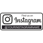 Find Us On Instagram Wall Decal Window Sticker Laptop (D2)