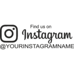 Find Us On Instagram Wall Decal (D3)