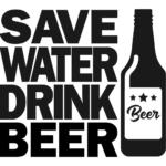 Save Water Drink Beer Bottle Restaurant Cafe Bar Wall Decal