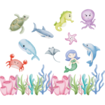 Ocean Animal Decal Wall Sticker Sets