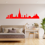 Barcelona City Skyline Wall Art Vinyl Decal