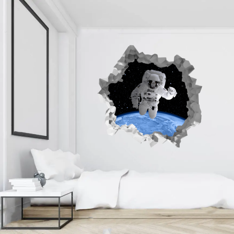 Astronaut Wall Break Decal Wall Sticker