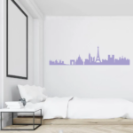 Paris City Skyline Wall Art Vinyl Decal