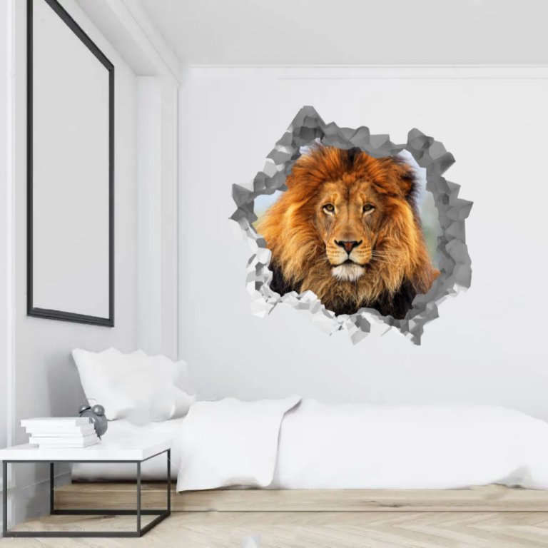 Lion Wall Break Decal Wall Sticker