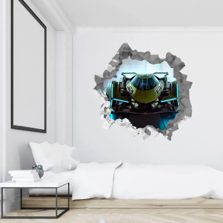 Lamborghini Wall Break Decal Wall Sticker