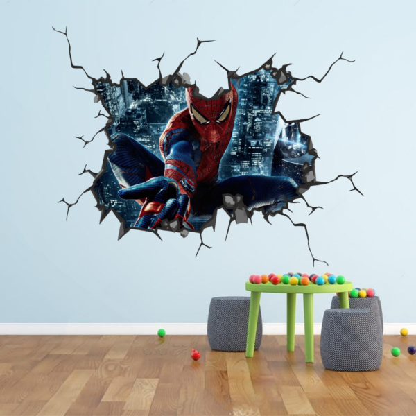 Spiderman Wall Break Decal Wall Sticker
